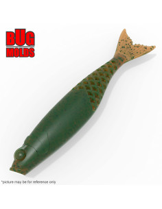 Fishing soft bait mold PowerStinger 4,5 inch model ID W986 from Bugmolds