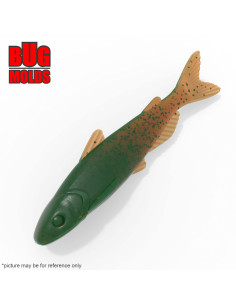Fishing soft bait mold Y-ChannelCat 4 inch model ID DPA027 from Bugmolds
