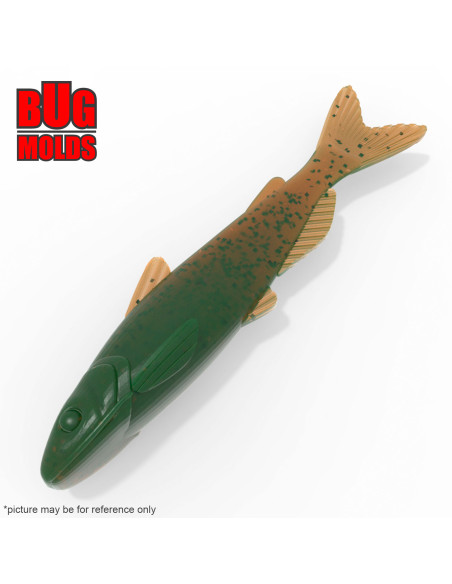 Fishing soft bait mold Y-ChannelCat 4 inch model ID DPA027 from Bugmolds