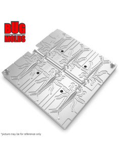 Fishing Soft Bait Multi-cavity Aluminum mold  DragonFly_2 2 inch 6-cav vol. 0,45 fl oz (13,31 cm^3)  ID B02_6a1 from Bugmolds 2