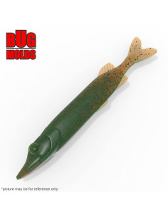 Fishing soft bait mold Y-Pike 5 inch model ID DPA013 from Bugmolds