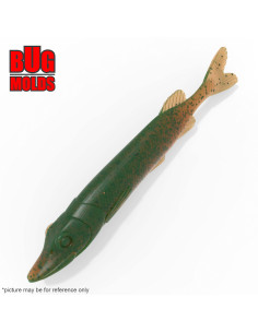Fishing soft bait mold Y-Pike 5 inch model ID DPA013 from Bugmolds 2