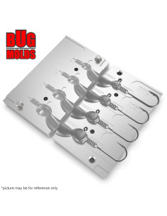 Aluminum CNC Mold Jig Head Matt Stefan Guppy Head 5-14g 4-cav: 5-7-10-14g ID L1514 2