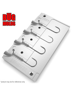 Aluminum CNC Mold Jig Head Tush 1,4-3,5g 4-cav: 1,4-1,8-2,4-3,5g ID L1536