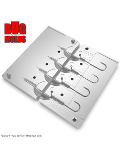 Aluminum CNC Mold Jig Head Tush 1,4-3,5g 4-cav: 1,4-1,8-2,4-3,5g ID L1536 2