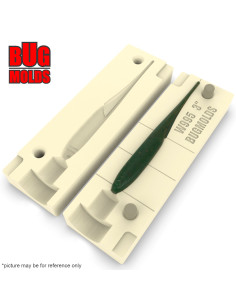 Fishing soft bait mold MylarMinnow 3 inch model ID W995 from Bugmolds 2