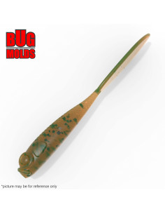 Fishing soft bait mold EelPaddleTail 2,5 inch model ID W996 from Bugmolds
