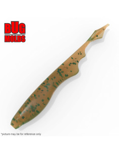 Fishing soft bait mold HillsSlug 2,4 inch model ID W997 from Bugmolds