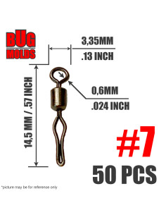 Drop Shot Swivel 7 50pcs