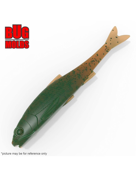Fishing soft bait mold BM-Gundgeon 4 inch model ID DPA202 from Bugmolds