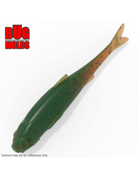 Fishing soft bait mold BM-Gundgeon 4 inch model ID DPA202 from Bugmolds