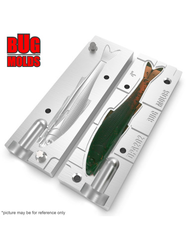Fishing soft bait mold BM-Gundgeon 4 inch model ID DPA202 from Bugmolds