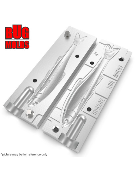 Fishing soft bait mold BM-Gundgeon 4 inch model ID DPA202 from Bugmolds