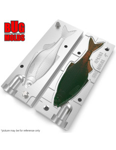 Fishing soft bait mold BM-Bream 4 inch model ID DPA203 from Bugmolds 2