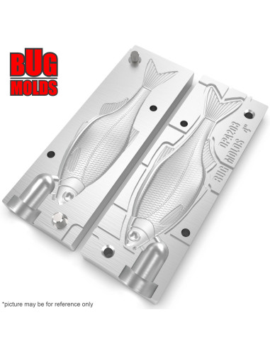 Fishing soft bait mold BM-Bream 4 inch model ID DPA203 from Bugmolds