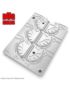 Fishing Soft Bait Multi-cavity Aluminum mold  CaddisflyLarwa 1,2 inch 6-cav vol. 0,29 fl oz (8,55 cm^3)  ID B171_6a1 from Bugmol 2