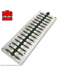 Fishing Soft Bait Multi-cavity Aluminum mold  Hellgrammite 1 inch 30-cav vol. 1,11 fl oz (32,8 cm^3)  ID B193_30a1 from Bugmolds