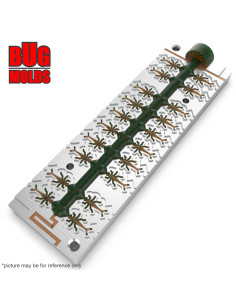 Fishing Soft Bait Multi-cavity Aluminum mold  DragonFly_2 0,5 inch 20-cav vol. 0,24 fl oz (7,08 cm^3)  ID B195_20a1 from Bugmold