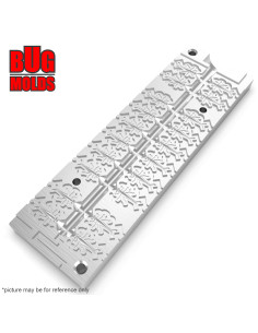 Fishing Soft Bait Multi-cavity Aluminum mold  DragonFly_2 0,5 inch 20-cav vol. 0,24 fl oz (7,08 cm^3)  ID B195_20a1 from Bugmold 2