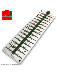 Fishing Soft Bait Multi-cavity Aluminum mold  BearBug 1 inch 30-cav vol. 0,62 fl oz (18,21 cm^3)  ID B198_30a1 from Bugmolds