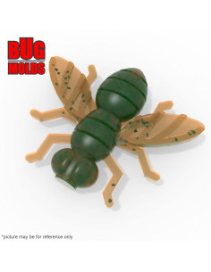 Fishing soft bait mold Fly 0,75 inch model ID B210 from Bugmolds