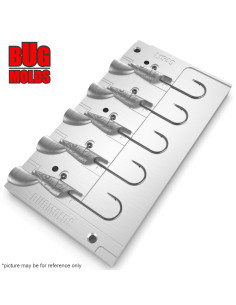 Aluminum CNC Mold Jig Head Sandy Andy 15g 5-cav: 15-15-15-15-15g ID L1549