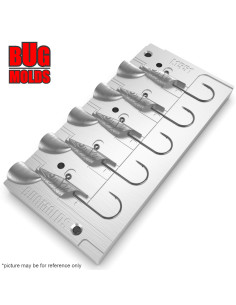 Aluminum CNC Mold Jig Head Sandy Andy 12g 5-cav: 12-12-12-12-12g ID L1551