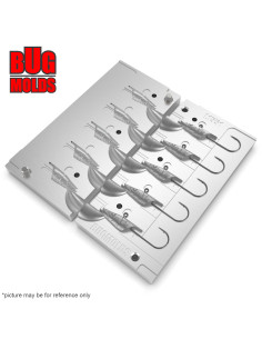 Aluminum CNC Mold Jig Head Sandy Andy 12g 5-cav: 12-12-12-12-12g ID L1551 2