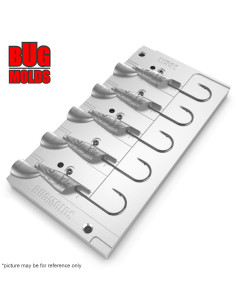 Aluminum CNC Mold Jig Head Sandy Andy 22g 5-cav: 22-22-22-22-22g ID L1552