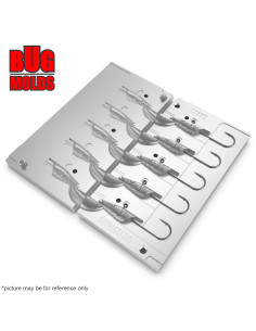 Aluminum CNC Mold Jig Head Sandy Andy 22g 5-cav: 22-22-22-22-22g ID L1552 2