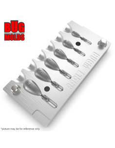 Aluminum CNC Mold Jig Rig Pear Punchball Shape 1-6g 6-cav: 1-2-3-4-5-6g ID L1568