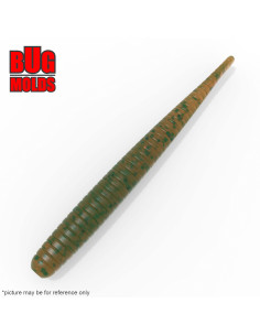 Fishing soft bait mold TassieTroutWorm 3,1 inch model ID W1006 from Bugmolds