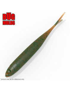 Fishing soft bait mold FlashJSplit 3 inch model ID W1007 from Bugmolds