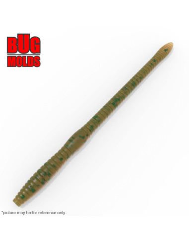 Fishing soft bait mold OpenWorm 3,5 inch model ID W1009 from Bugmolds