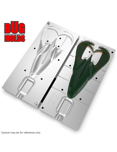 DIY Big game Fishing soft bait Aluminum Craw and Creature 1-cav mold NoisyFlapper 6 inch model ID C464_1ai_BG