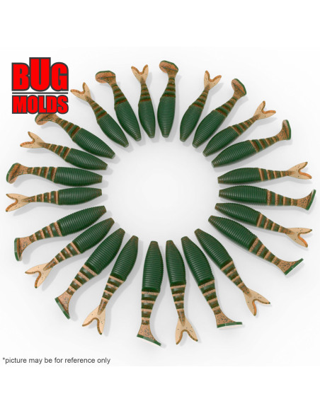 Fishing Soft Bait Centrifugal aluminum mold CM005 33-cav diam. 33cm/13inch from Bugmolds