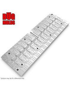 Fishing Soft Bait Multi-cavity Aluminum mold  StoneFly 0,8 inch 26-cav vol. 0,59 fl oz (17,57 cm^3)  ID B111_26a1 from Bugmolds 2