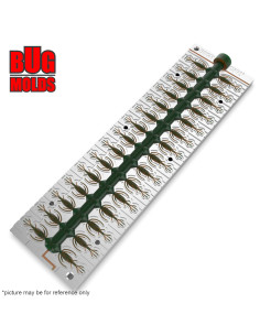 Fishing Soft Bait Multi-cavity Aluminum mold  C-Pod 1 inch 30-cav vol. 0,89 fl oz (26,41 cm^3)  ID C562_30a1 from Bugmolds