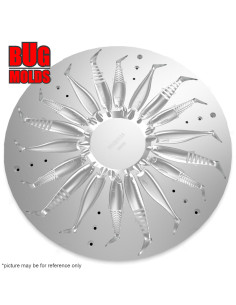 Fishing Soft Bait Centrifugal aluminum mold CM003 18-cav diam. 33,9cm/13,3inch from Bugmolds 2