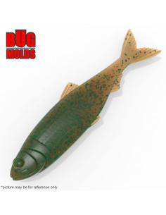 Fishing soft bait mold Y-Shad 4 inch model ID DPA020 from Bugmolds