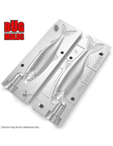 Fishing soft bait mold Y-Shad 4 inch model ID DPA020 from Bugmolds