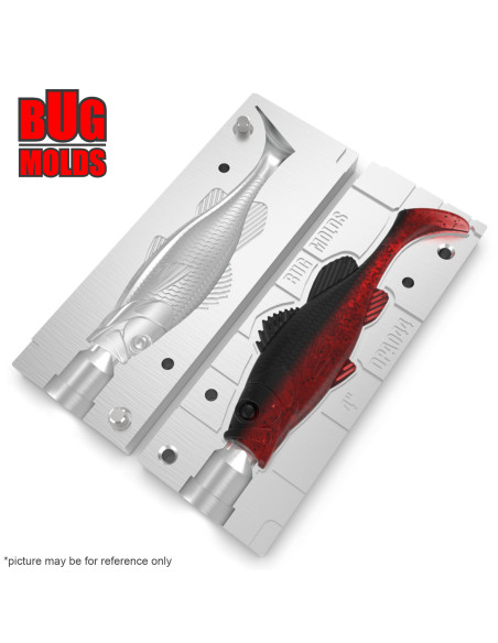 Fishing soft bait mold Y-Bass 4 inch model ID DPA044 from Bugmolds