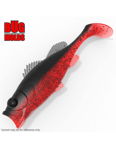 Fishing soft bait mold Y-Bass 4 inch model ID DPA044 from Bugmolds