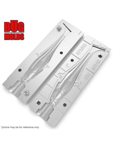 Fishing soft bait mold Y-Catfish 4 inch model ID DPA045 from Bugmolds