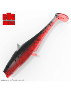 Fishing soft bait mold Y-Catfish 4 inch model ID DPA045 from Bugmolds