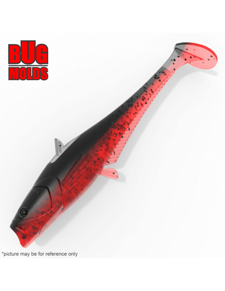 Fishing soft bait mold Y-Catfish 4 inch model ID DPA045 from Bugmolds