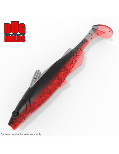 Fishing soft bait mold Y-ChannelCatSwim 4 inch model ID DPA046 from Bugmolds