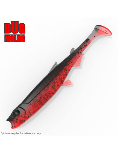 Fishing soft bait mold Y-Osmerus 4 inch model ID DPA204 from Bugmolds