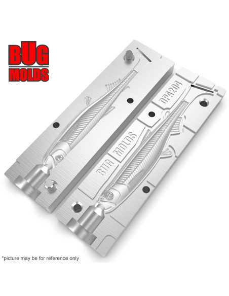 Fishing soft bait mold Y-Osmerus 4 inch model ID DPA204 from Bugmolds