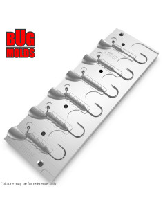 Aluminum CNC Mold Jig Head Tush 1,8-10,6g 6-cav: 1,8-3,5-5,3-7,1-8,8-10,6g ID L1620